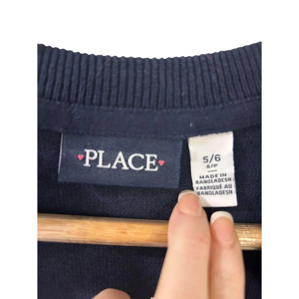 The Children's Place Girls Navy Blue Cardigan Size 5-6 Years